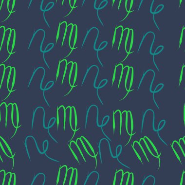 Soyut basit kaligrafi dikişsiz desen