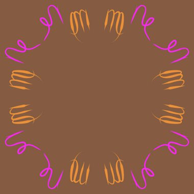 Soyut basit kaligrafi dikişsiz desen