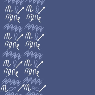 Soyut basit kaligrafi dikişsiz desen