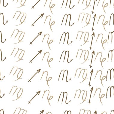 Soyut basit kaligrafi dikişsiz desen