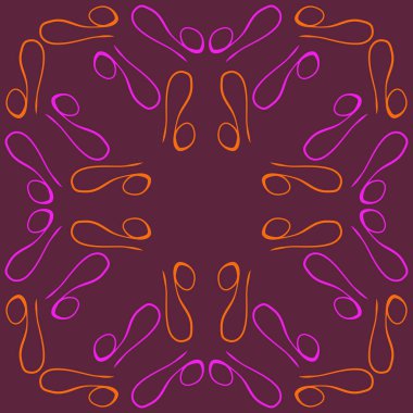 Soyut basit kaligrafi dikişsiz desen