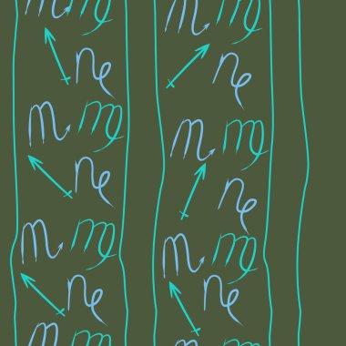 Akrep burçları şarkı lar, arka planda karalamalar