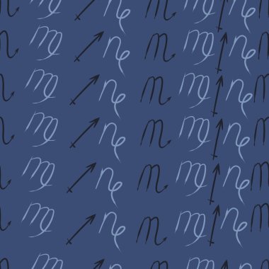 Soyut basit kaligrafi dikişsiz desen