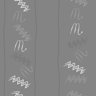 Soyut basit kaligrafi dikişsiz desen