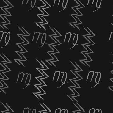 Soyut basit kaligrafi ve dalgaların kusursuz deseni