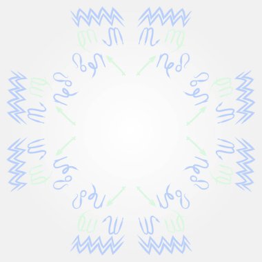 Soyut basit kaligrafi ve okların kusursuz deseni