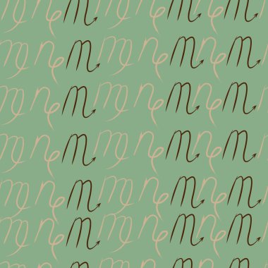 Soyut basit kaligrafi dikişsiz desen