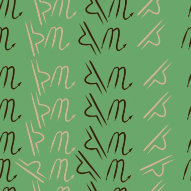 Burçlar, karalamalar, akrep, terazi, kopya alanı deseni. 