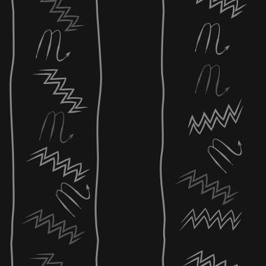 Soyut basit kaligrafi dikişsiz desen