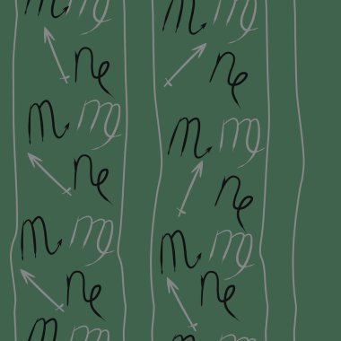 Akrep burçları şarkı lar, arka planda karalamalar