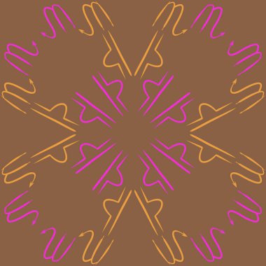 Soyut basit kaligrafi dikişsiz desen