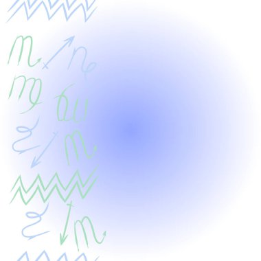 Soyut basit kaligrafi dikişsiz desen