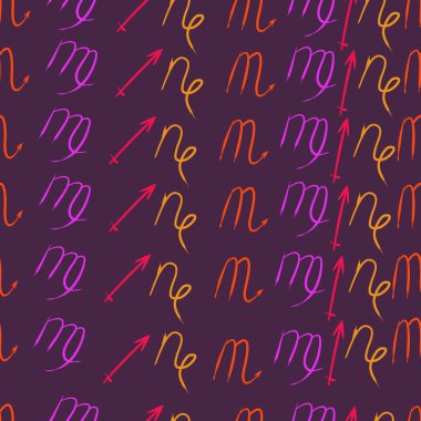 Soyut basit kaligrafi dikişsiz desen