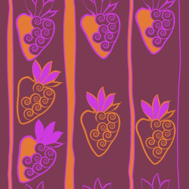 Soyut basit çilek Dikişsiz desen