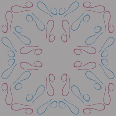 Soyut basit kaligrafi dikişsiz desen