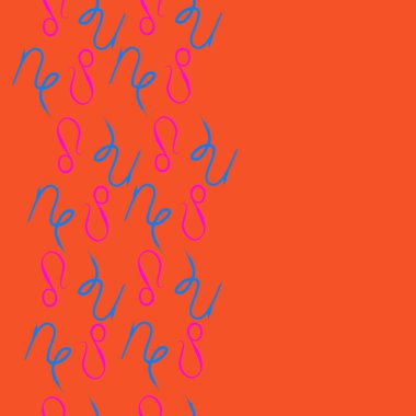 Soyut basit kaligrafi dikişsiz desen