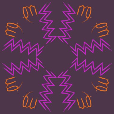 Soyut basit kaligrafi dikişsiz desen