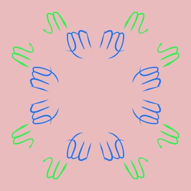 Soyut basit kaligrafi dikişsiz desen