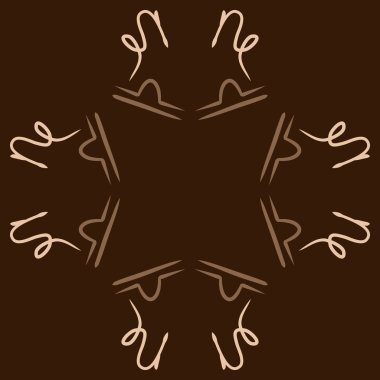 Soyut basit kaligrafi dikişsiz desen