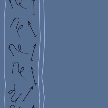 Soyut basit kaligrafi dikişsiz desen