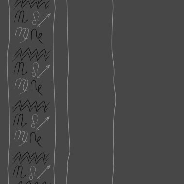 Soyut basit kaligrafi ve dalgaların kusursuz deseni