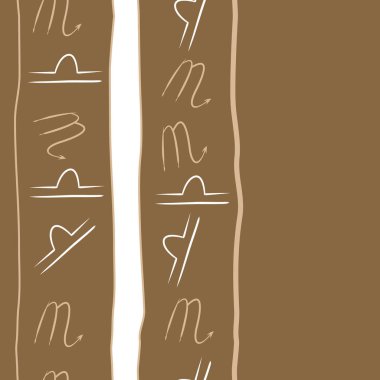 Soyut basit kaligrafi dikişsiz desen