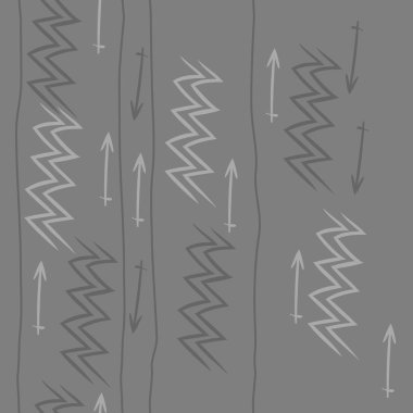 Zodyak işaretleri, doodles, nesne, İkizler, kova, çizgili, nokta, kopya alanı Dikişsiz dikey desen. Vektör çizimi