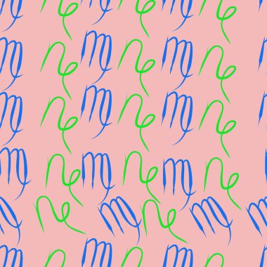 Soyut basit kaligrafi dikişsiz desen