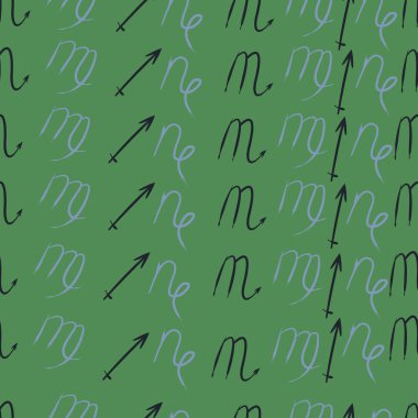 Soyut basit kaligrafi dikişsiz desen