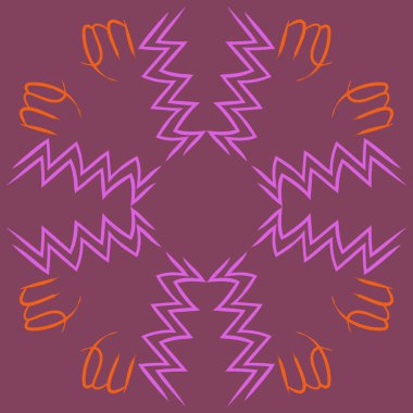 Soyut basit kaligrafi dikişsiz desen