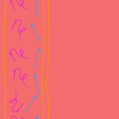 Soyut basit kaligrafi dikişsiz desen