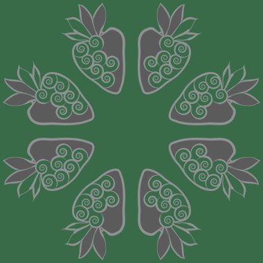 Soyut basit çilek Dikişsiz desen 