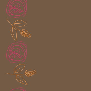 Soyut basit çiçeklerin kusursuz deseni