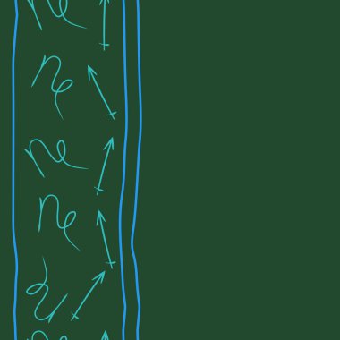 Soyut basit kaligrafi dikişsiz desen