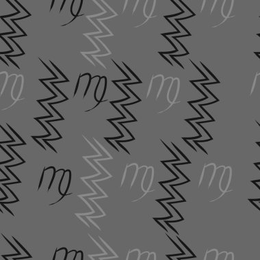 Soyut basit kaligrafi ve dalgaların kusursuz deseni