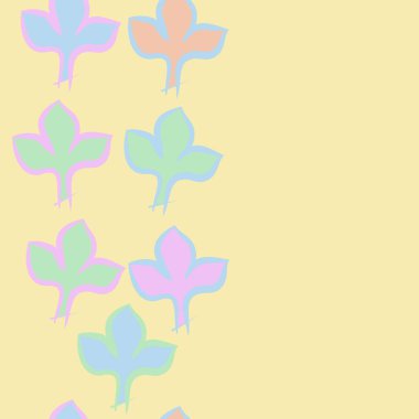 Soyut basit yaprakların kusursuz deseni