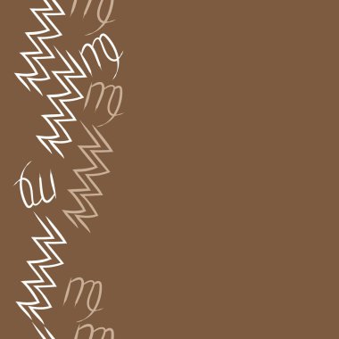  burçlar, doodle, akrep, kopya alanı desen. 