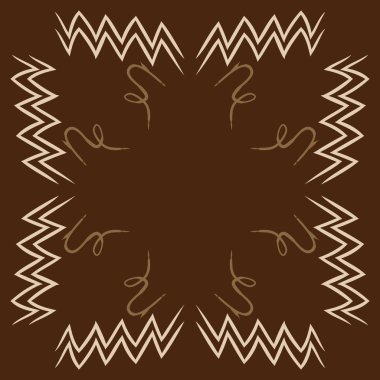 Soyut basit kaligrafi dikişsiz desen