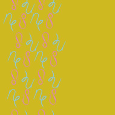 Soyut basit kaligrafi dikişsiz desen