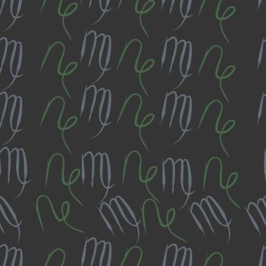 Soyut basit kaligrafi dikişsiz desen