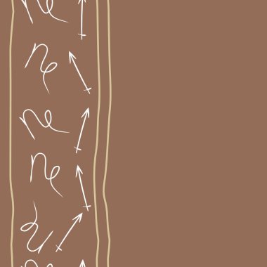 Soyut basit kaligrafi dikişsiz desen