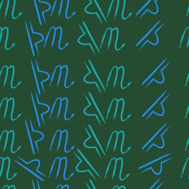 Burçlar, karalamalar, akrep, terazi, kopya alanı deseni. 