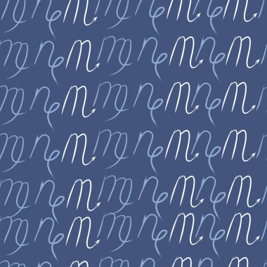 Soyut basit kaligrafi dikişsiz desen