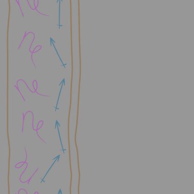 Soyut basit kaligrafi dikişsiz desen