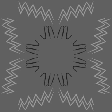 Soyut basit kaligrafi dikişsiz desen