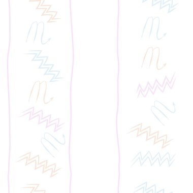 Soyut basit kaligrafi dikişsiz desen