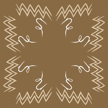 Soyut basit kaligrafi dikişsiz desen