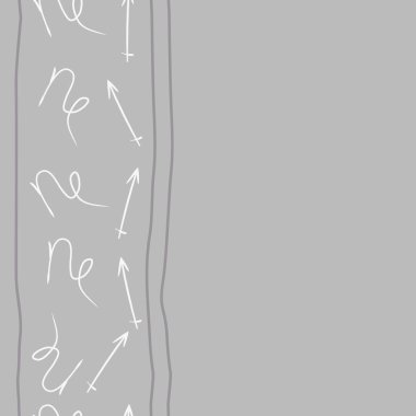 Soyut basit kaligrafi dikişsiz desen