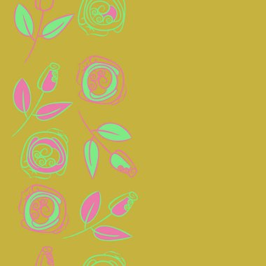 Soyut basit güllerin kusursuz deseni