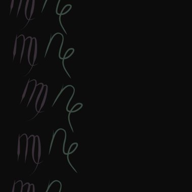 Soyut basit kaligrafi dikişsiz desen